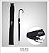 Balios UK Designed Prestige Walking Stick Umbrella Bamboo Handle Double Canopy (Jet Black)