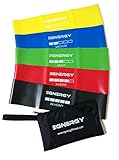 Latex Free Resistance Loop Bands - Fitness Exercise Bands For Workout Stretching And Physical Therapy - Set of 5