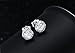 Fashion Jewelry 18k White Gold Plated Cubic Zirconia Studs Huggies Earrings for Women
