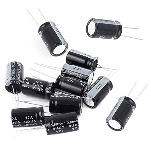 12 Pack 13X20mm 2200uF 25V 2200MFD 25Voltage ±20% Aluminum Electrolytic Capacitors by Howrin - Thumbnail 6