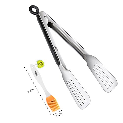 sefone Kitchen Tongs Stainless Steel,9 Inch,Buffet Party Catering Serving Tongs Salad Tongs Cake Tongs Bread Tongs Kitchen Tongs - Thumbnail 6
