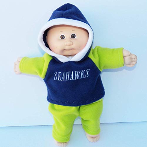 Cabbage Patch Doll Clothes Fits 14" Boy Preemie Includes One Handmade Seattle Football Fan Outfit - NO DOLL