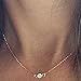 sea-maiden Sterling Silver Crystal Choker Necklace
