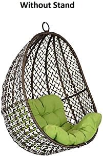 FurniFuture™ Netarian Outdoor Hanging Swing Chair Without Stand - (Golden White)
