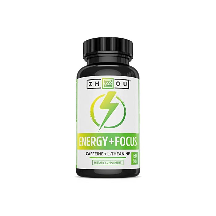 Zhou Energy + Focus | Caffeine with L-Theanine | Focused Energy for Your Mind & Body | #1 Nootropic Stack for Cognitive…