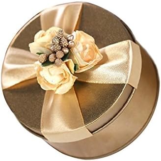 YEDAYS Valentine Continental Holiday Season Candy Boxes Jar Bag Multicolor Tin Tinplate Box Gift Boxes (ROUND-M)