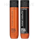Total Result Mega Sleek Shea Butter Shampoo & Conditioner 10.1oz / 300 ML
