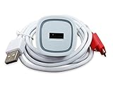 Samsung Galaxy S7 S6 Note 4 5 New Rapid Fast Quick Charge QC 2.0 Wall Charger - 5 Foot Cord 5v / 2.4 Amp Compatible with Motorola LG HTC Samsung - White w Red LED
