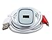 Samsung Galaxy S7 S6 Note 4 5 New Rapid Fast Quick Charge QC 2.0 Wall Charger - 5 Foot Cord 5v / 2.4 Amp Compatible with Motorola LG HTC Samsung - White w Red LED