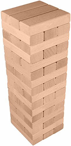 CoolToys Timber Tower Wood Block Stacking Game - Original Edition (48 Pieces)