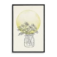 Framed Canvas Wall Art Modern Geometric Pattern Canvas Prints Home Artwork Decoration for Living Room,Bedroom - 16x24 inches