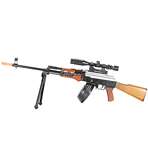 BBTac® Airsoft Spring Gun Assault Machine Gun BT21 AK47 RPK Powerful 300 Fps with tactical
