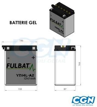 Batterie Moto FULBAT GEL FB10L-A2 - 12V 11,6AH - Sans Entretien