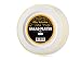 ELITE SELECTION Disposable Plastic Salad Plates - 50 Pack Premium Quality Hard Round 7.5” Cream Plate with Elegant Gold Double Trim for Wedding, Birthday, and Party