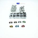 100pcs 6-12mm Black Plastic Safety Eyes for Bear, Doll, Puppet, Plush Animal and Craft One Box