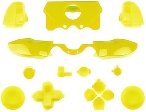 Canamite LB RB LT RT Bumper Trigger Button Set Case Cover for Xbox One Controller with 3.5mm headphones jack (yellow)