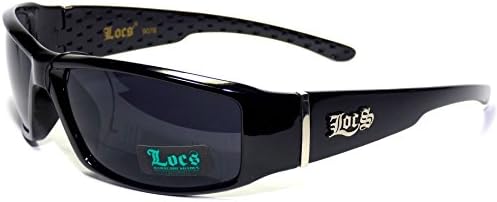 #LC16-S1 LOCS Hardcore Shades ® Black Wrap Men's Sport Sunglasses
