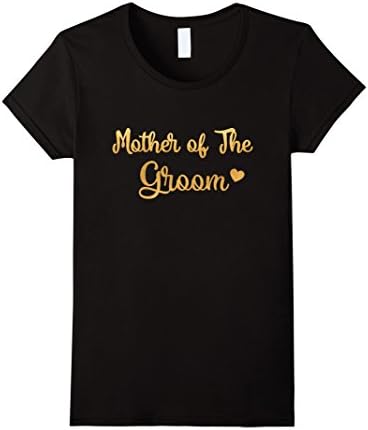 Womens Mother Of The Groom Shirt Gold Wedding Party Bride MOG. XL Black