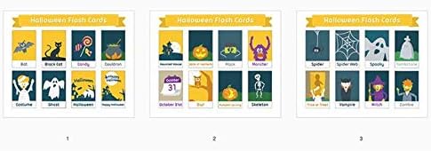 Xiyon Impara L Inglese Flashcard Verbi Animali Emozioni Cibo Aula Decorazione Giocattoli Educativi Per Bambini Giochi Montessori Per Bambini 3 Pezzi Halloween Amazon It Casa E Cucina