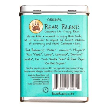 Bear Blend Rolliez - Herbal Cigarettes - Nicotine-Free Tobacco Alternative - Original Flavor (10 Count)