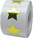 Metallic Gold Star Stickers, 3/4 Inch, 500 Metallic Plastic Labels per Roll - Perfect for Rewards, Decorations, and Crafts in Schools, Offices, and Home Use