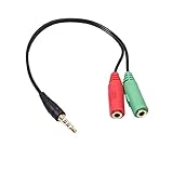 BESSKY 3.5 mm Stereo Audio Y-Splitter 2 Female to 1 Male Cable Adapter For Earphone