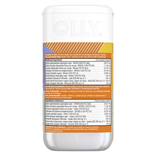 OLLY Beat The Bloat Capsules, Belly Bloat Relief for Gas and Water