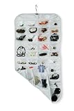 B&E Home Essential - Hanging Jewelry Organizer (White, 80 Pockets)