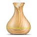OliveTech Essential Oil Diffuser,Wood Grain 400ml Ultrasonic Cool Mist Humidifier with Waterless Auto Shut-Off and BPA-Free for Home Office Bedroom Baby Room