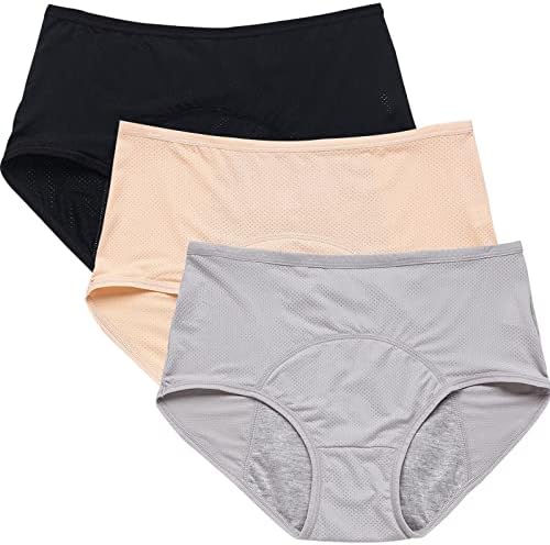Dress Cici Period Panties for Women, Mesh Breathable Menstrual Underwear Summer Leak Proof Underwear 3PACK Beige+Black+Grey Asia Size XL Fit Waist 28.7-31.5 Inches price in Saudi Arabia | Amazon Saudi Arabia | Dress Cici Period Panties for Women, Mesh Breathable Menstrual Underwear Summer Leak Proof Underwear 3PACK Beige+Black+Grey Asia Size XL Fit Waist 28.7-31.5 Inches price in Saudi Arabia | Amazon Saudi Arabia |