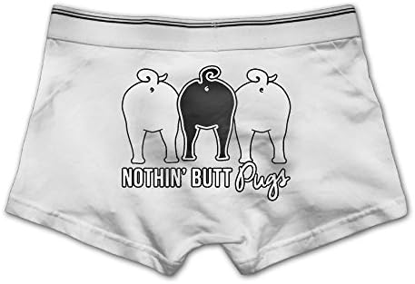 Nothin Butt Pugs Men's Bliss Modal Breathable Boxer Brief Cotton Underwear