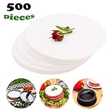 Meykers Patty Paper Sheets for 4.5 Inch Burger Press (500 pcs) - Round Hamburger Non-Stick Heat Resistant Circle Wax Parchment Paper Maker Cook Bake Steaming Grill BBQ Barbecue