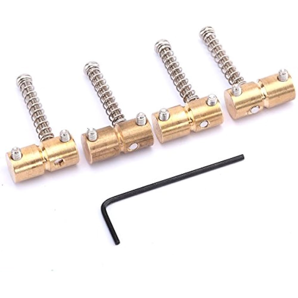 Pro 57mm Brass Bridge Saddle Set For 4 String PB Precision Bass JB Jazz