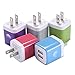 X-EDITION USB Wall Charger, 5-Pack 2.1A Dual Port USB Cube Power Adapter Wall Charger Plug Charging Block Cube Compatible with iPhone Xs Max/Xs/XR (2018)/X/8/7/6 Plus/5S, iPad, Samsung, Android Phone