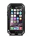 iPhone 6s Plus Case,PERSTAR Shockproof Dust/Dirt/Snow Proof Aluminum Metal Gorilla Glass Protection Case Cover for Apple iPhone 6 Plus/iPhone 6s Plus (Black)