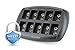 Tenergy TN295 9V Battery Charger for Li-ion Battery, Rechargeable 9V Cell Charger, Li-ion Battery Charger, 10-Bay 9 Volt Smart Charger for Smoke Detector/Alarm Rechargeable Battery
