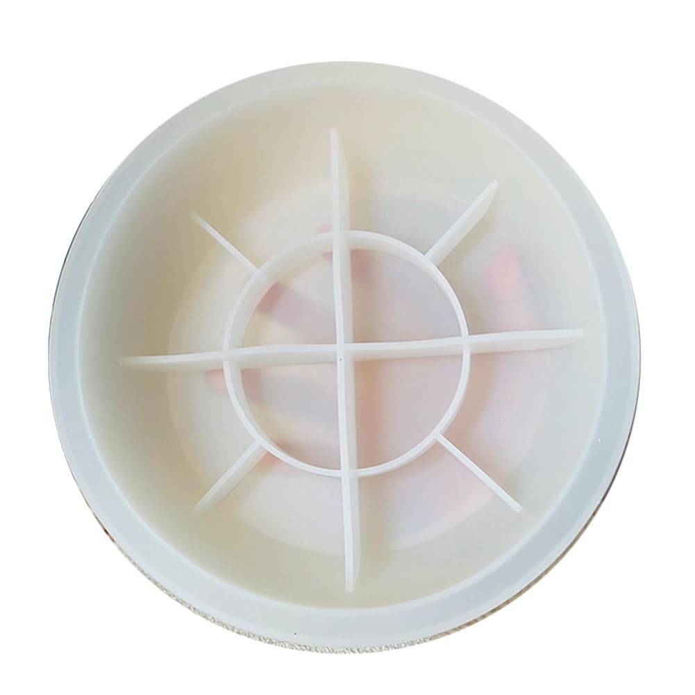 Gokoti Round Cement Bowl Flowerpot Mold Storage Bowl Mold Epoxy Resin Clay Large Bowl Storage