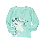 Gymboree Girls' Long Sleeve Unicorn Graphic Tee