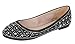 Forever Link Women's Sparkle Bead Crystal Embellished Metallic Dress Ballet Flat
