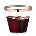 10 Oz Rose Gold Plastic Cups 102 PCS, Premium Rose Gold Rim Disposable Tumblers, Plastic Wedding Party Cups