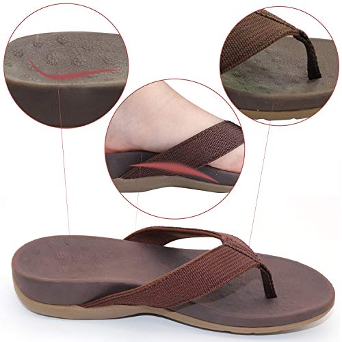 Women's Sandals Orthotic Arch Support Flip Flops Toe Post Sandal for