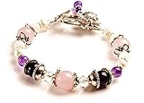 NIXI Fertility and Pregnancy Bracelet Featuring Natural Gemstones Rose Quartz, Amethyst, Moonstone, TTC gift, IUI Support, positive energy, holistic jewelry