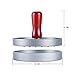 AIDOUT Burger Press - Hamburger Patty Maker - Non Stick Hand Operated Pattie Mold - Professional Aluminum Kitchen Tool with Comfortable Wooden Handle Great for Grill BBQ Homemade Burgers