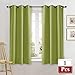 NICETOWN Blackout Curtain Window Drape Panel Noise Reducing Window Decoration Blackout Room Darkening Curtain for Kid's Room (1 Piece, 42 inches Width x 63 inches Length in Fresh Green)