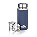 Tealyra - teaTRAVEL 16-Ounce - Glass Double Walled Thermos - Travel Mug with Removable Stainless Steel Infuser Basket - Borosilicate Glass Tea and Coffee Thumbler - Gift Box - 500ml