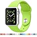 FanTEK Apple Watch Band Soft Silicone Sport Style Replacement iWatch Strap for Wrist Watch Models - Medium/Large - 42mm - Green