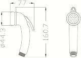 JUTTAUTO High Pressure Shower Head Chrome Trigger Handheld On/Off 1/2" Thread view 5
