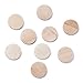 KISSITTY 50pcs Natural Unfinished Flat Round Wood Coin Beads DIY Family Birthday Board Tags Making Wooden Circle Discs About 1