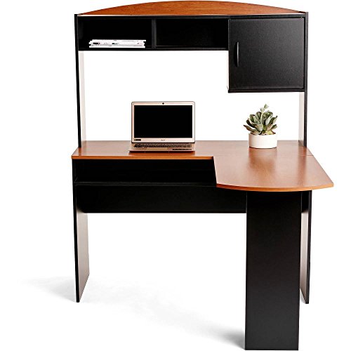 Buy Mainstays LShaped Desk with Hutch, Multiple Finishes Online at