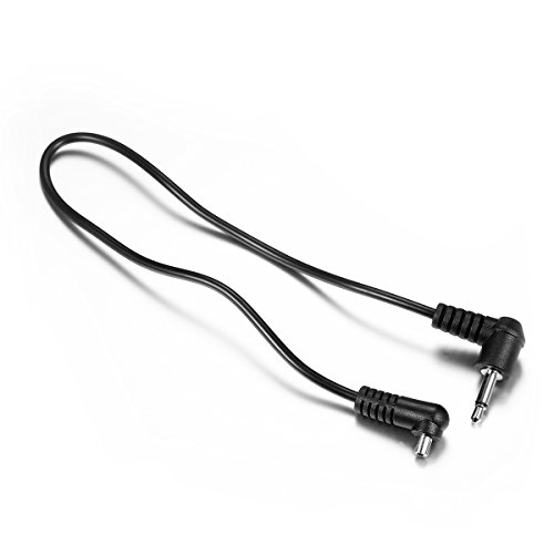 (2 PCS) 3.5mm to Male Flash PC Sync Cable,12Inch/30CM 3.5mm Plug to